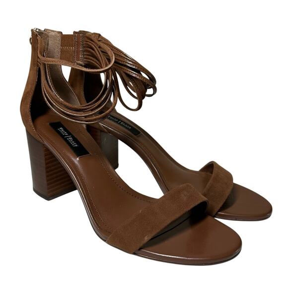 White House Black Market Women's Margot Whisky Heeled Strappy Sandals Size 9 - Picture 1 of 16